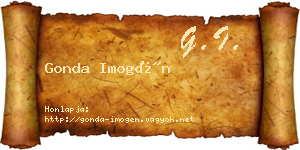 Gonda Imogén névjegykártya